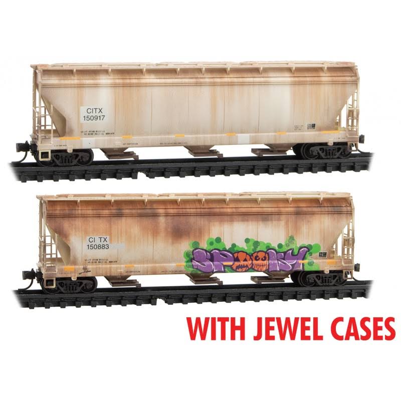 Micro Trains Line ACF 3-Bay Center Flow Covered Hopper 2-Pack,