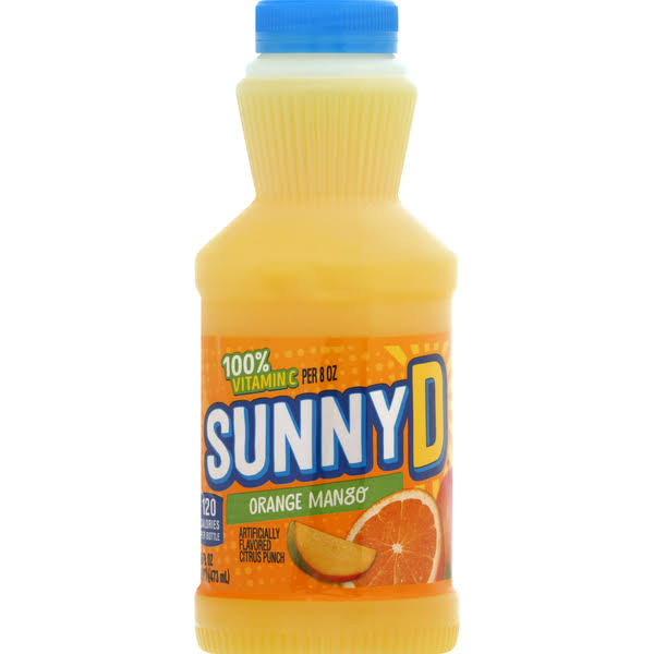 Sunny D Citrus Punch, Orange Mango - 16 fl oz