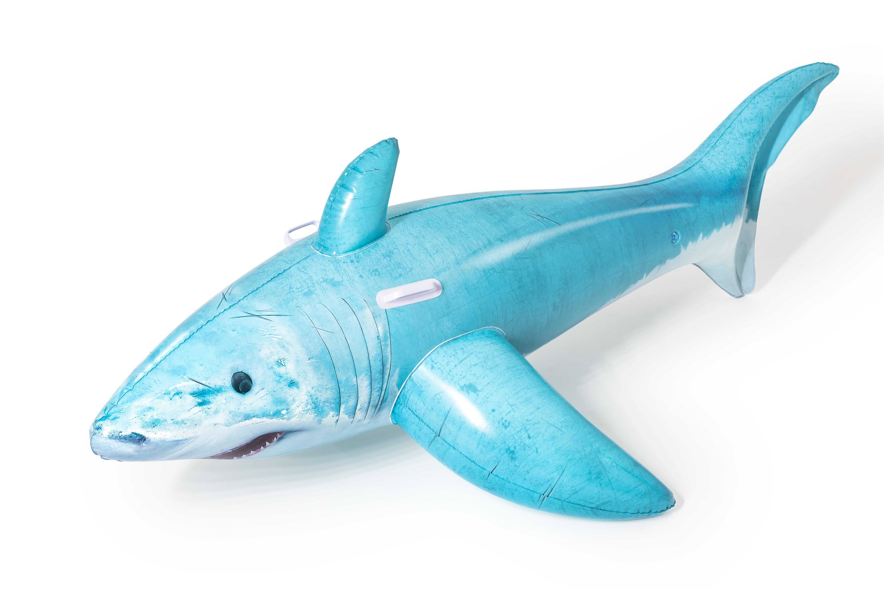 Bestway BW41405 Realistic Shark Pool Float, Inflatable Rubber Ride On