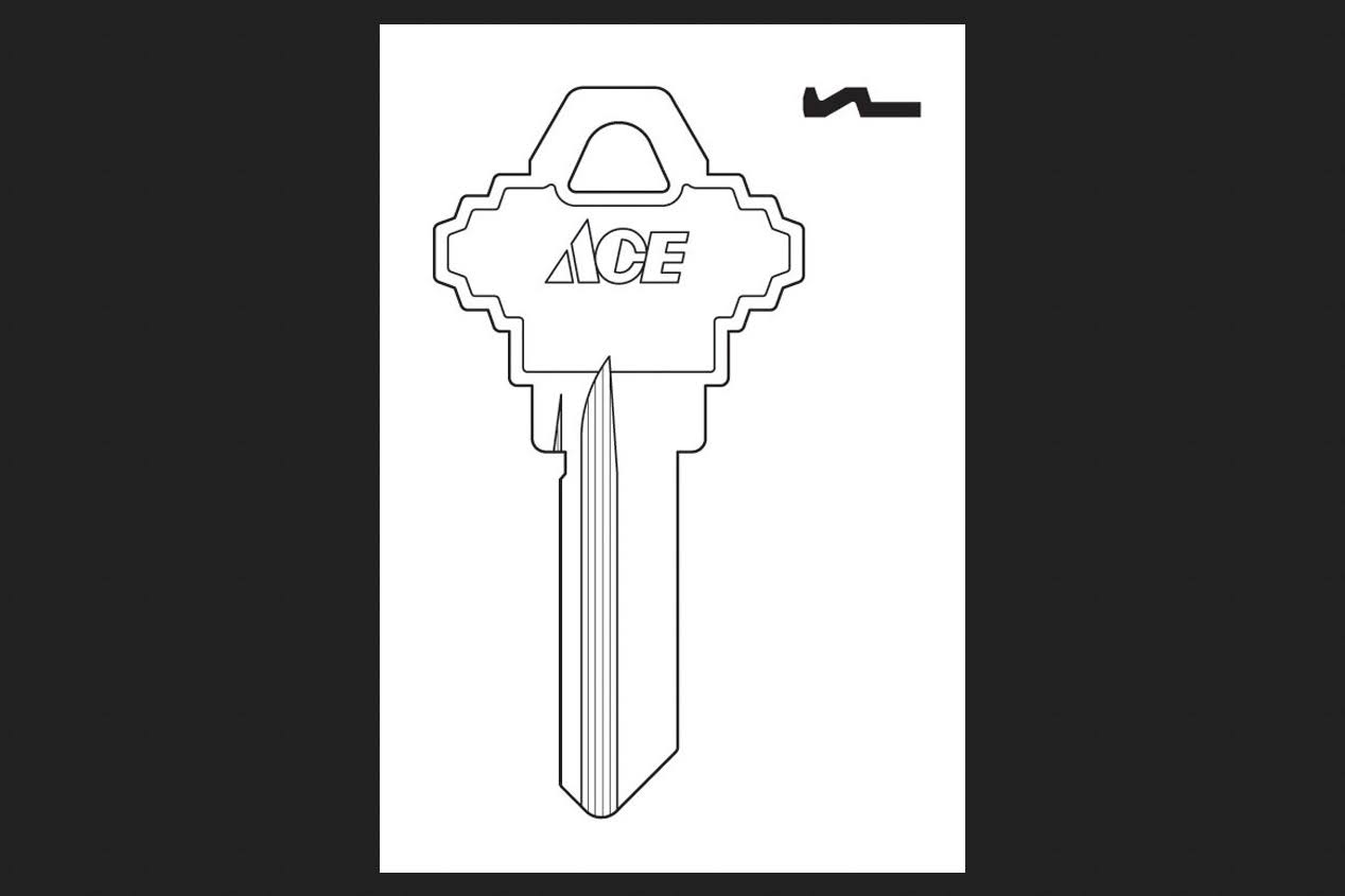 Ace Blank Replacement Key - Single Sided