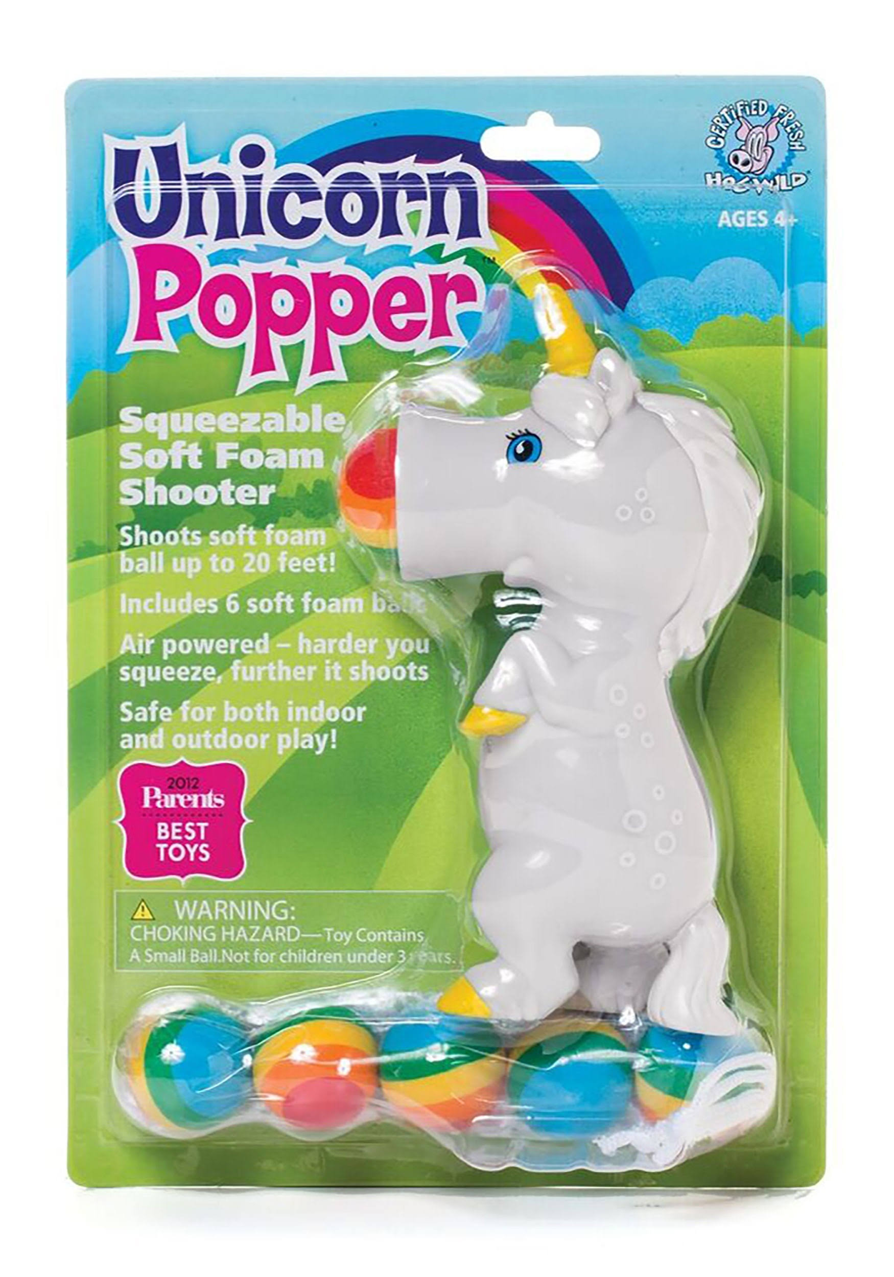 Hog Wild Unicorn Popper White Sunshine Toy