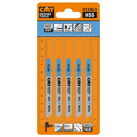 Cmt Jt118a Jigsaw Blade 3in 21tpi Wood Hss 5/pk, Price/Pack