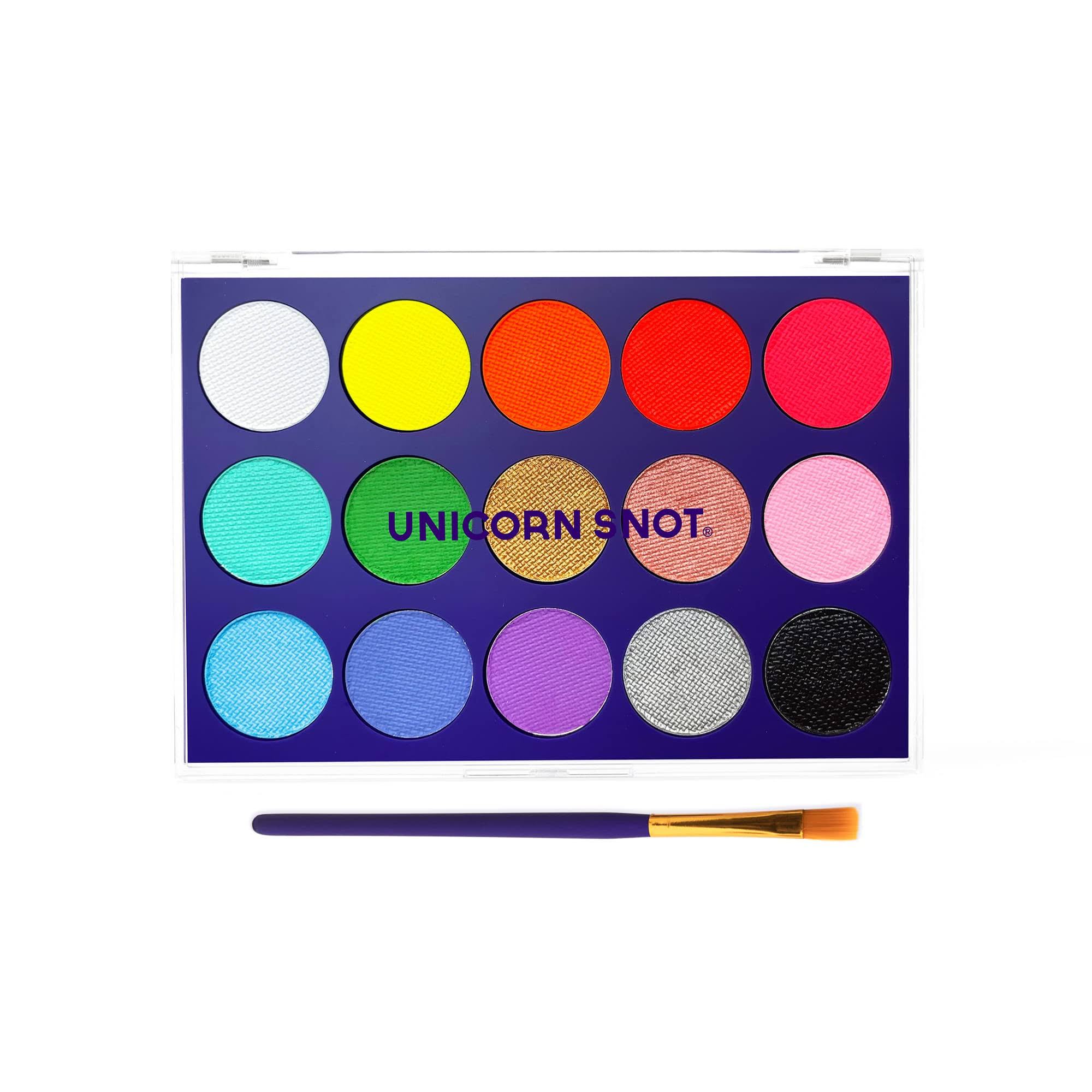 Unicorn Snot Body Paint & Face Paint Palette | 15 Shades | Highly-Pigmented Face + Body Makeup | Christmas Gifts Ideas, Holiday Face Paint Glitter