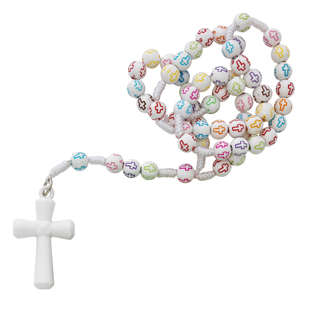 Children Multi Color Cross Rosary