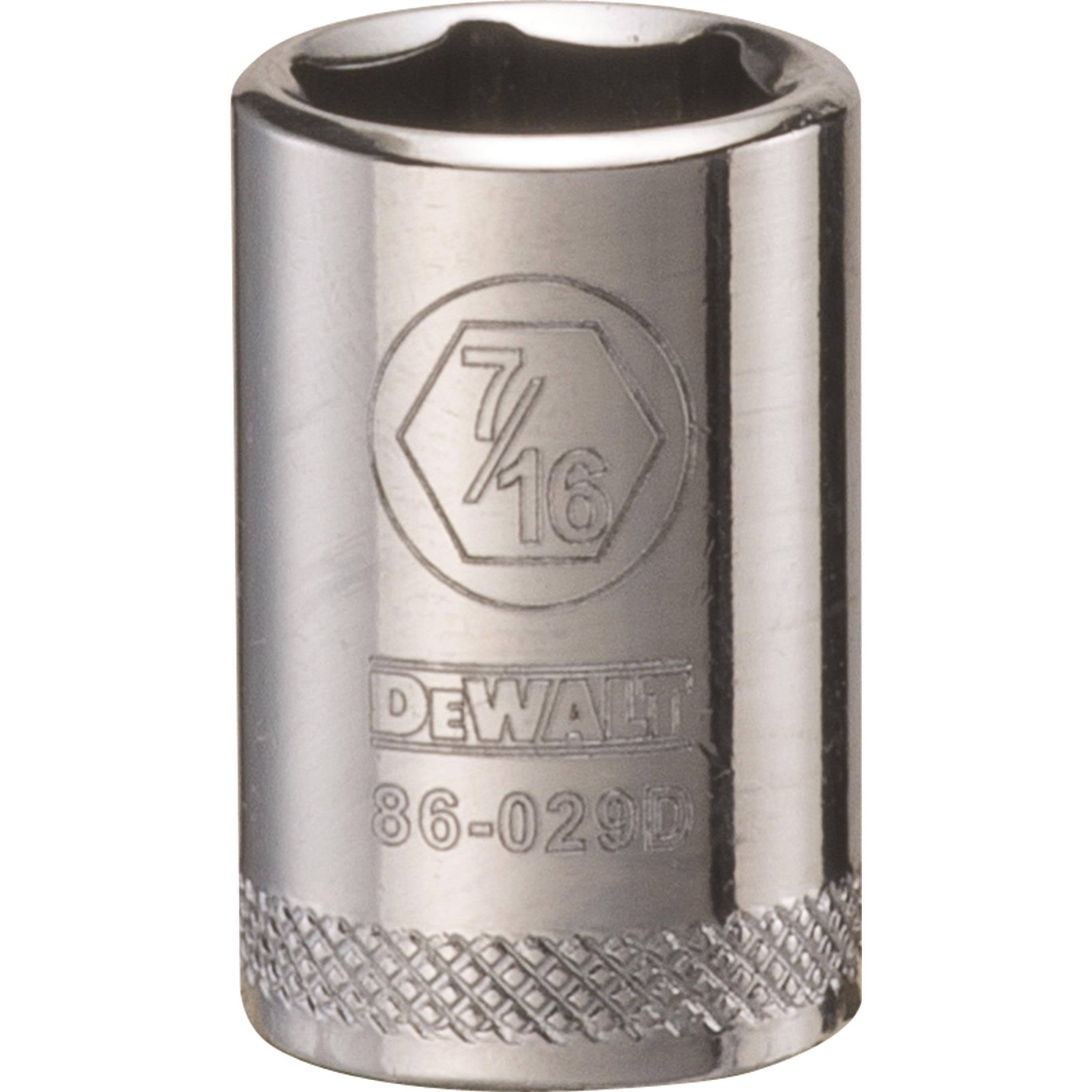 Dewalt DWMT86029OSP Socket - 1/4" Drive, 6 Points, 7/16"