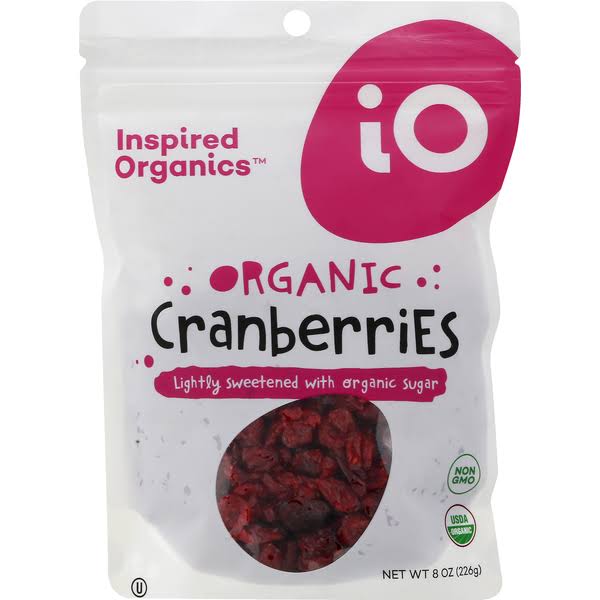 Inspired Organics Cranberries, Organic - 8 oz