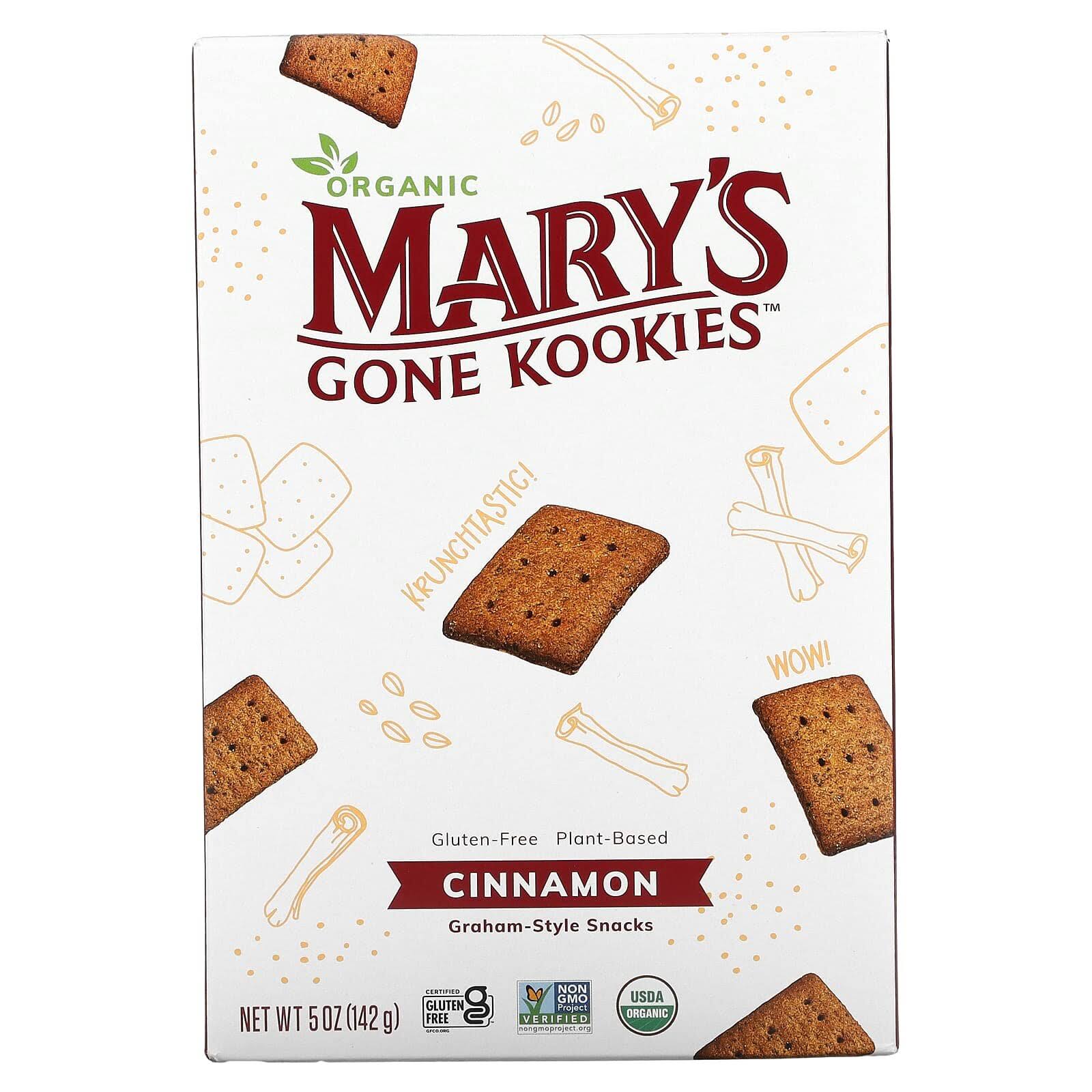 Mary's Gone Crackers, Graham Style Snacks, Cinnamon, 5 oz (142 g)