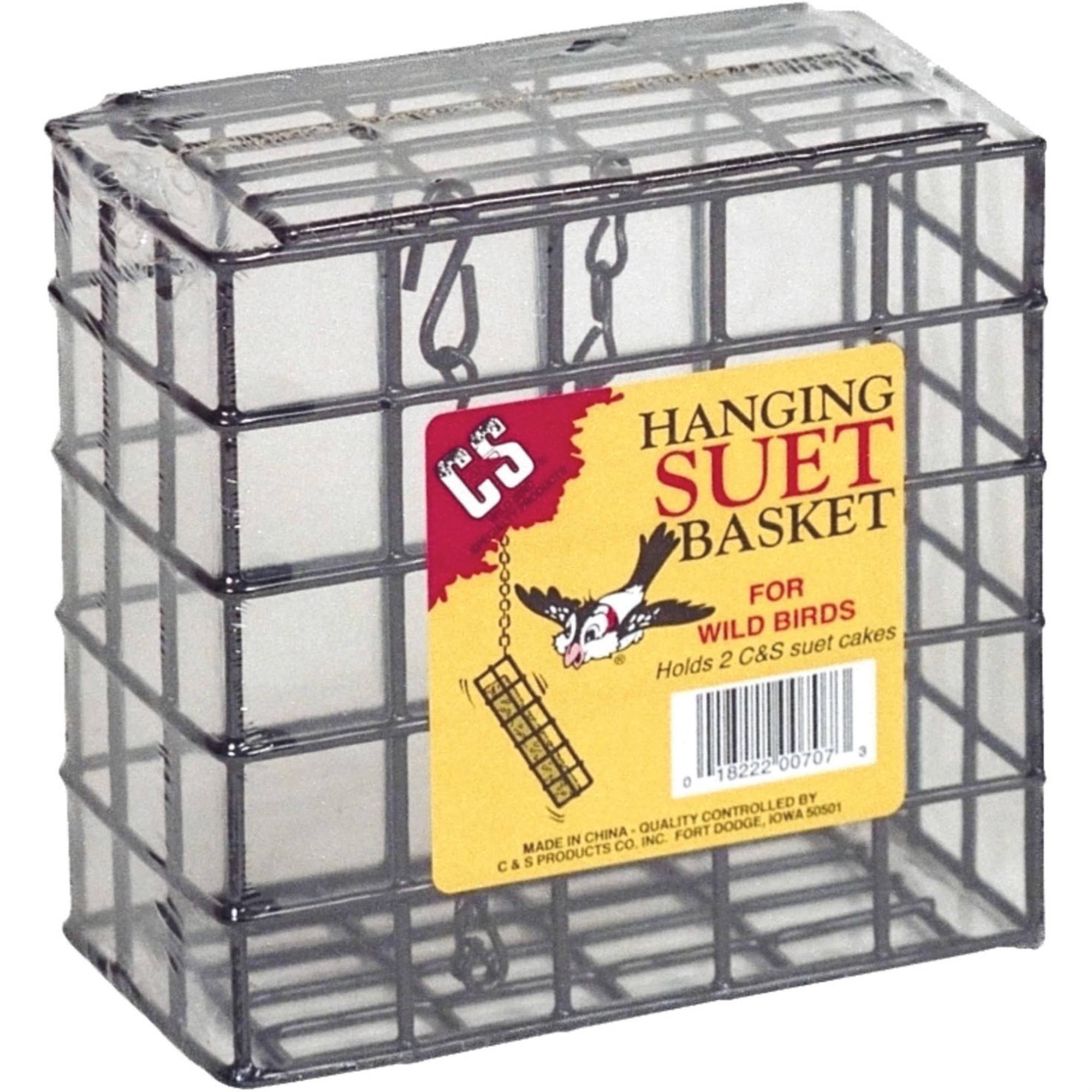 C and S Products Back to Double Suet Feeder - 5 1/4", Black