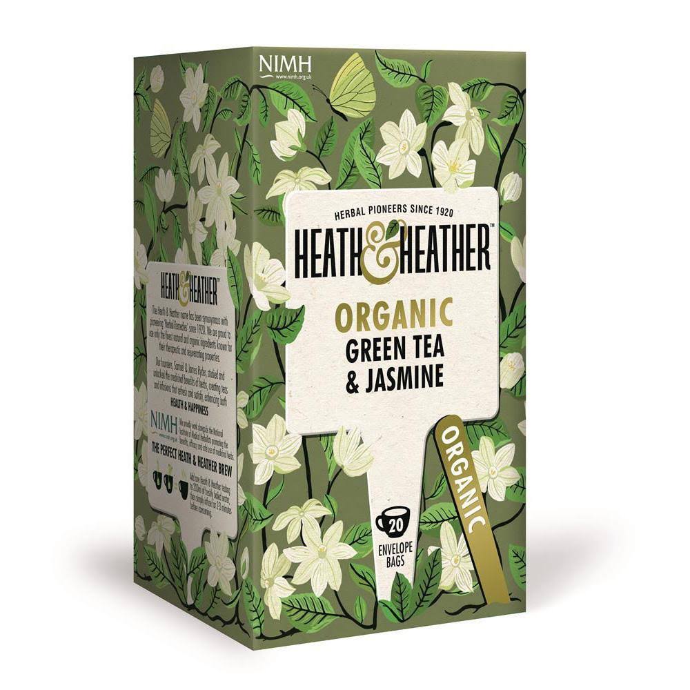 Heath & Heather Organic Green Tea & Jasmine (20 Bags)