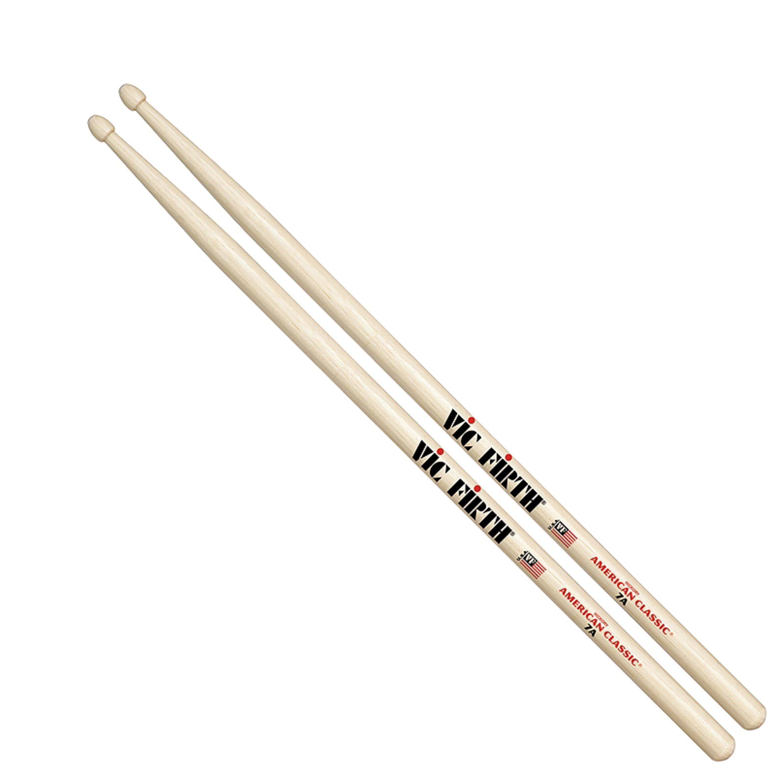 Vic Firth Hickory Wood Tip Drumstick - 7A