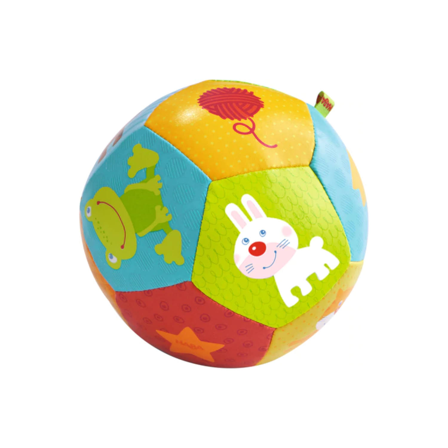 Haba Baby Ball Toy - Animal Friends, 4 1/2"