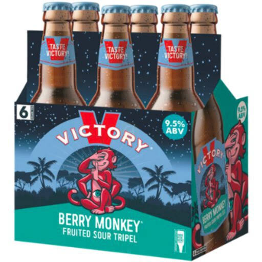 Victory Beer, Fruited Sour Tripel, Berry Monkey - 12 fl oz
