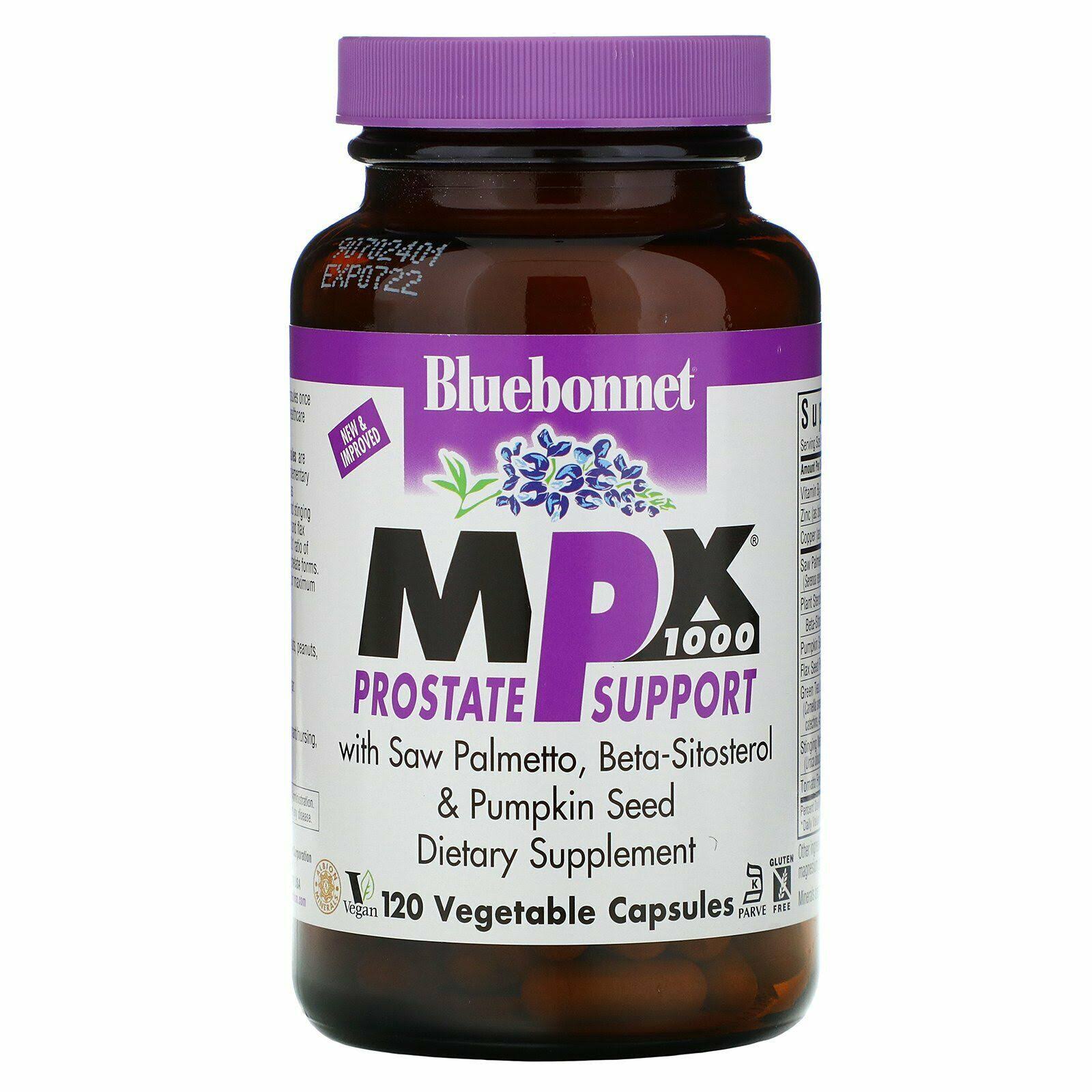 Bluebonnet Nutrition Mpx 1000 Prostate Support Dietary Supplement - 120ct