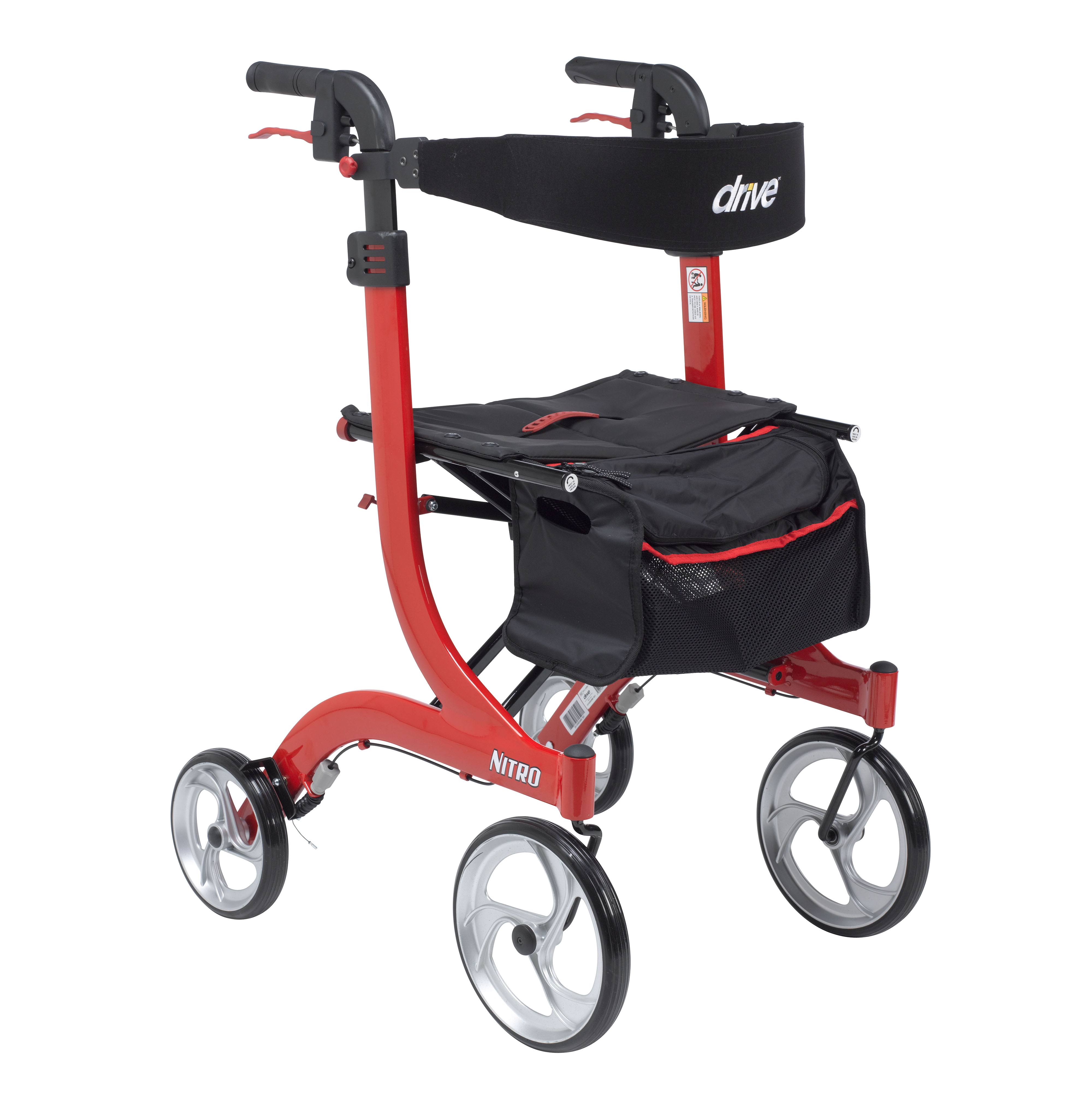 Drive RTL10266T Medical Nitro Euro Style Walker - Red