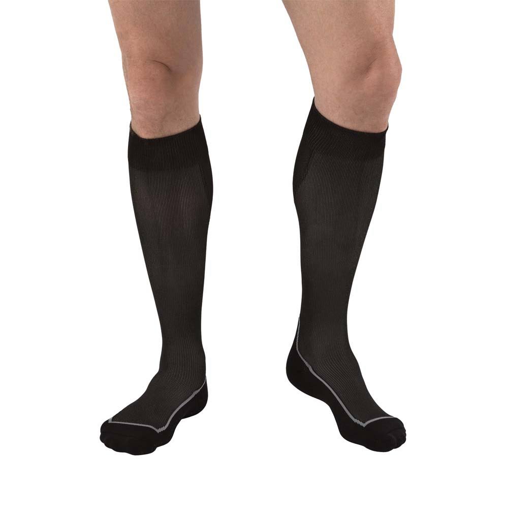 Jobst Sport Compression Socks, 15-20 mmHg, Knee High, X-Large, Cool Black