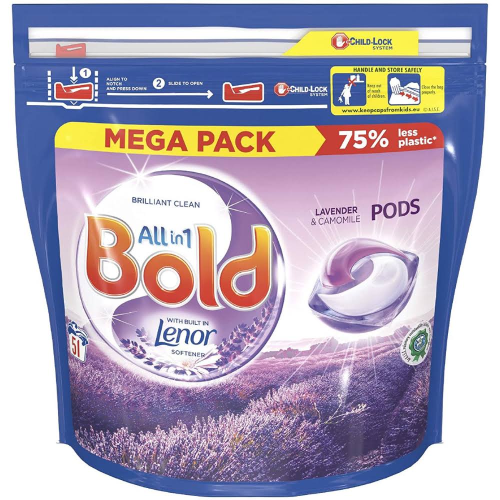 Bold All in 1 Lavender & Camomile Pods,57 Washes
