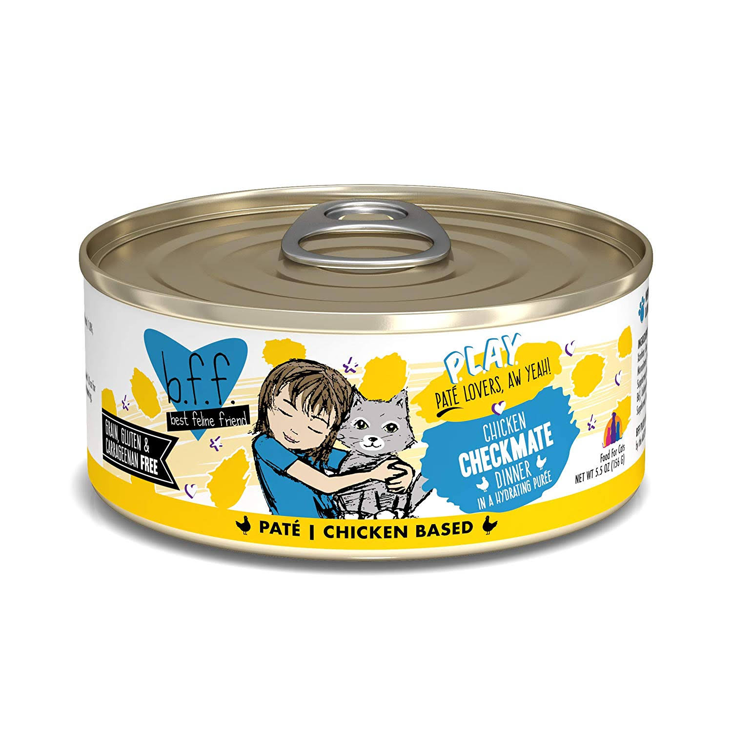 Cat Can - BFF Play - Checkmate - Chicken Dinner Paté, 5.5 oz