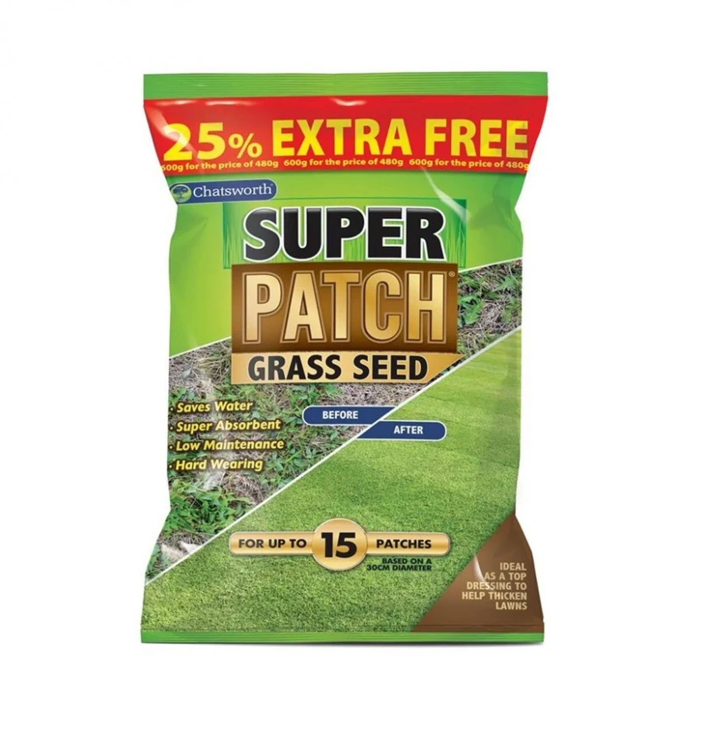 600g Quality Super Patch Grass Seeds Multi Purpose Lawn Shake Rake