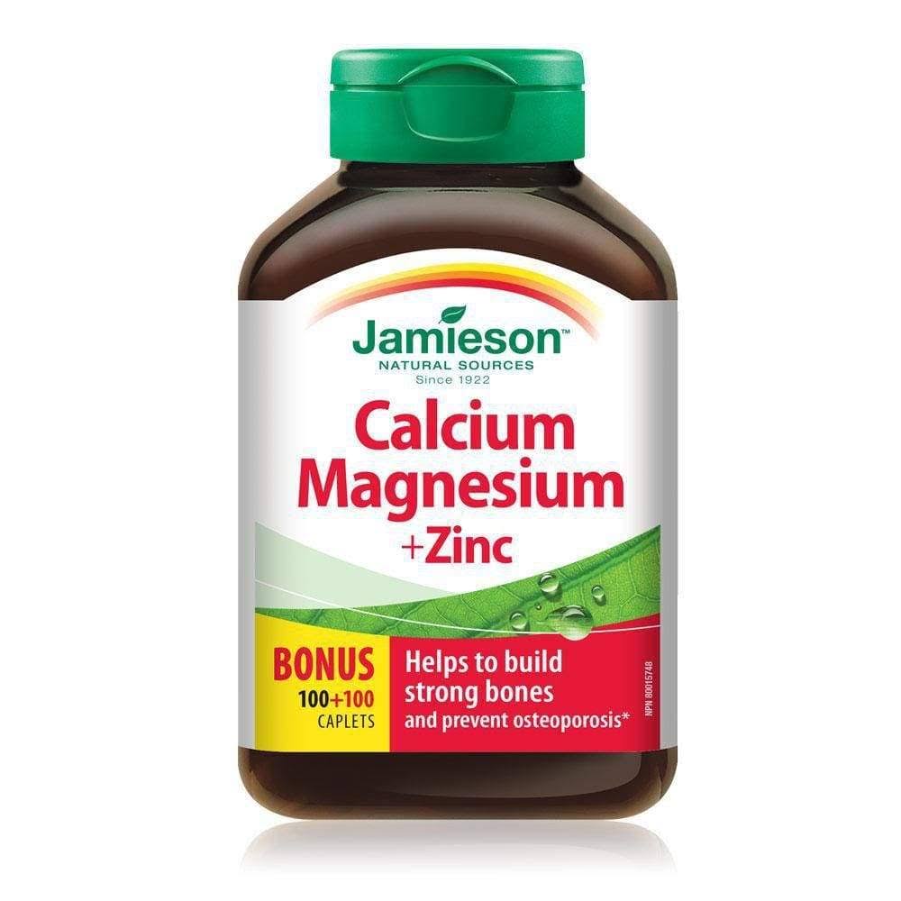 Jamieson Calcium Magnesium With Zinc Supplement - 200 Caplets