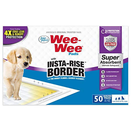 Four Paws Wee Wee Insta Rise Border Pad - 50ct