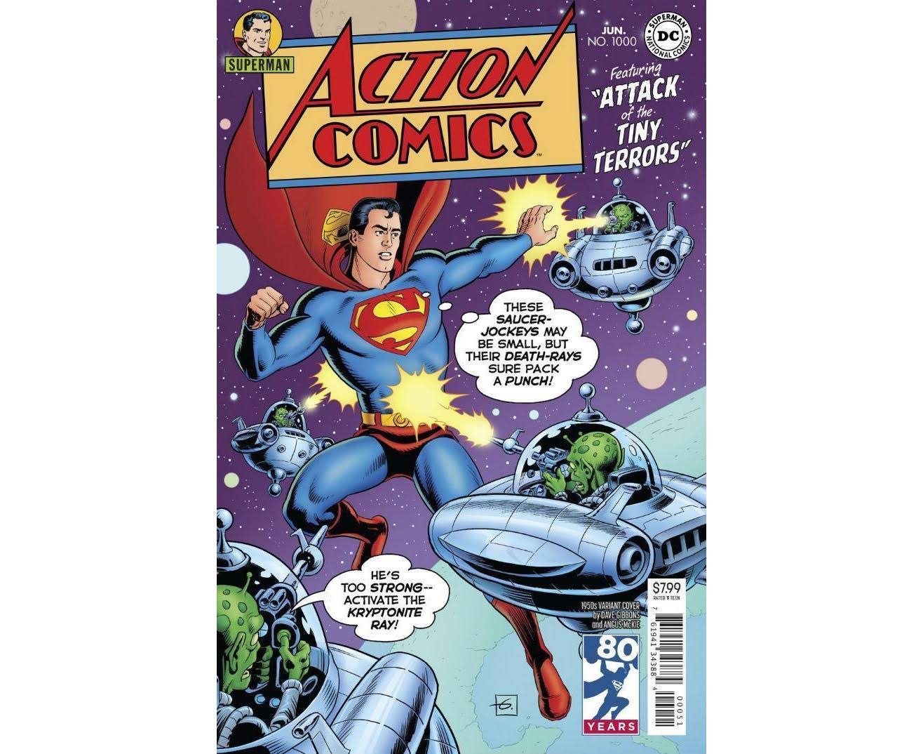 Superman Action Comics #1000 Variant Cover Comic 1950s - AfterPay & zipPay Available
