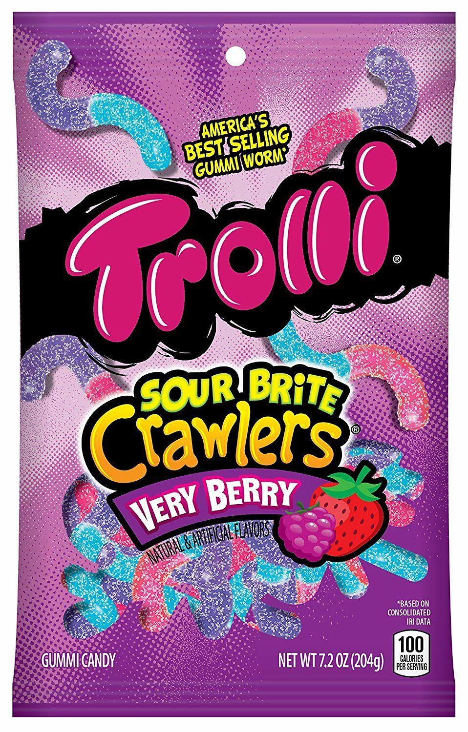Trolli, Very Berry Sour Brite Crawlers Gummy Candy, 7.2 oz
