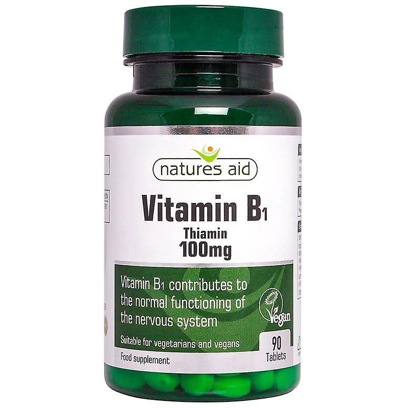 Natures Aid Vitamin B1 Food Supplement - 90 Tablets