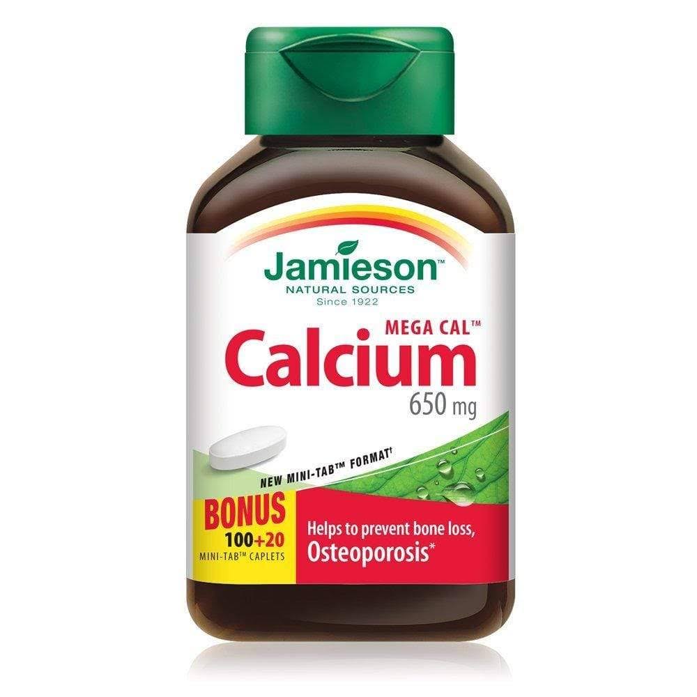 Jamieson Mega Cal Calcium with Vitamin D Supplement - 120 Caplets