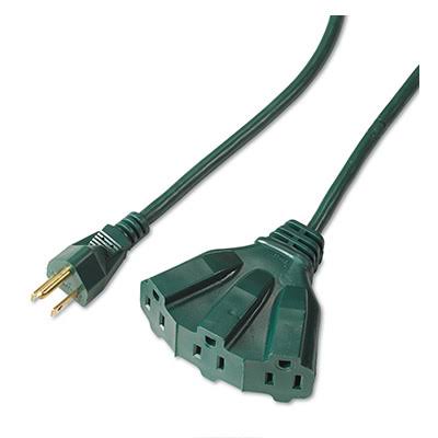 Master Electrician Outdoor Extension Cord - 3 Outlets, Green, 8'