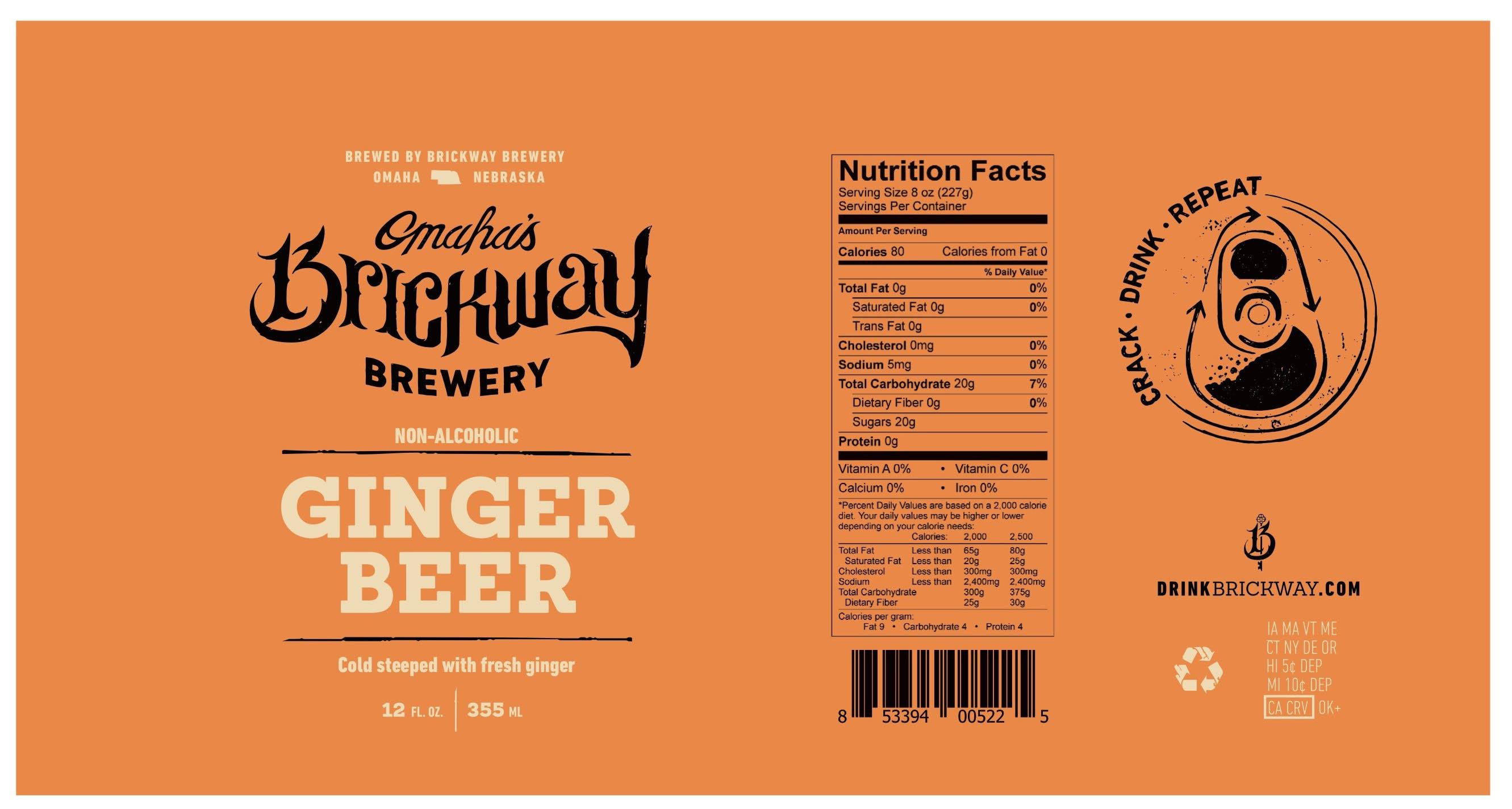 Brickway Ginger Beer 6pk