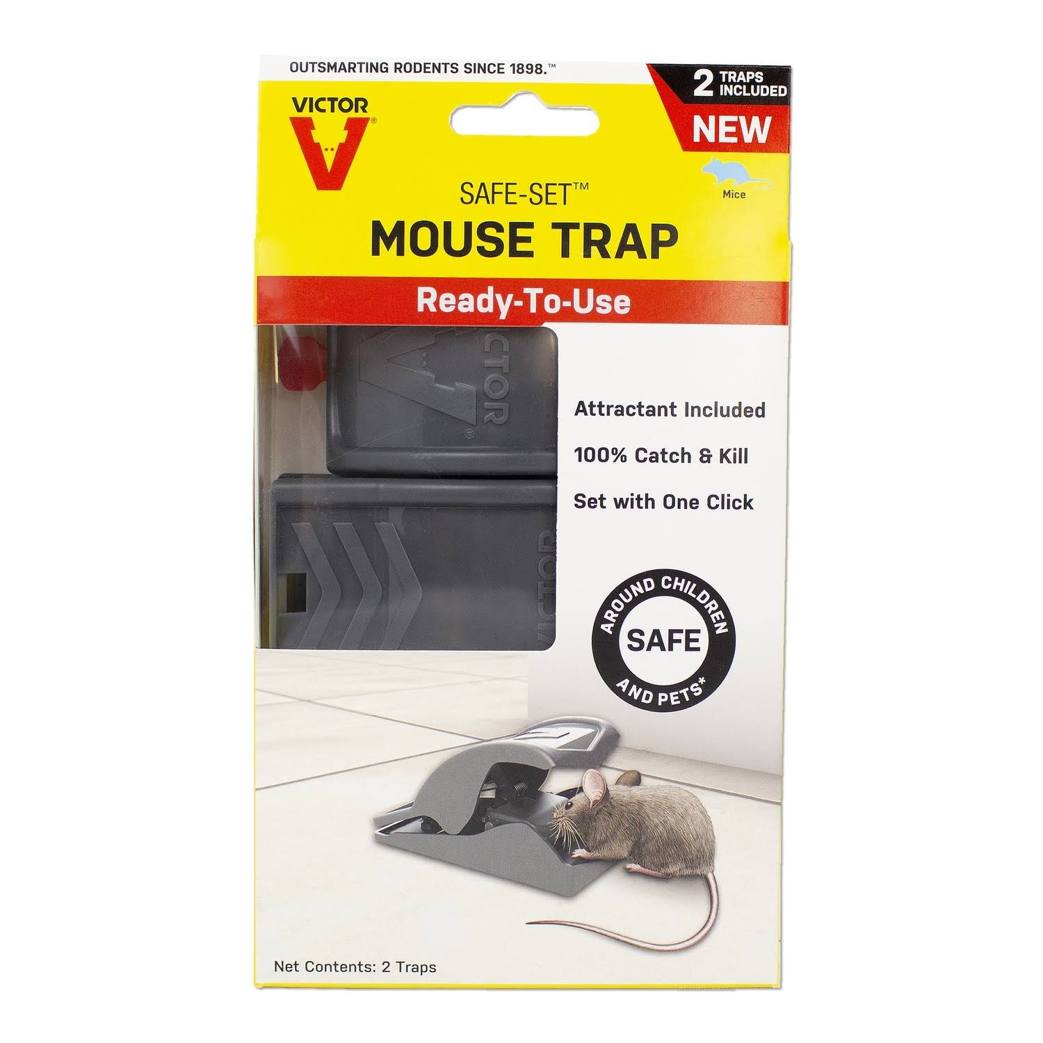 VICTOR Safe-Set Reusable Mouse Trap - pack of 2 M070