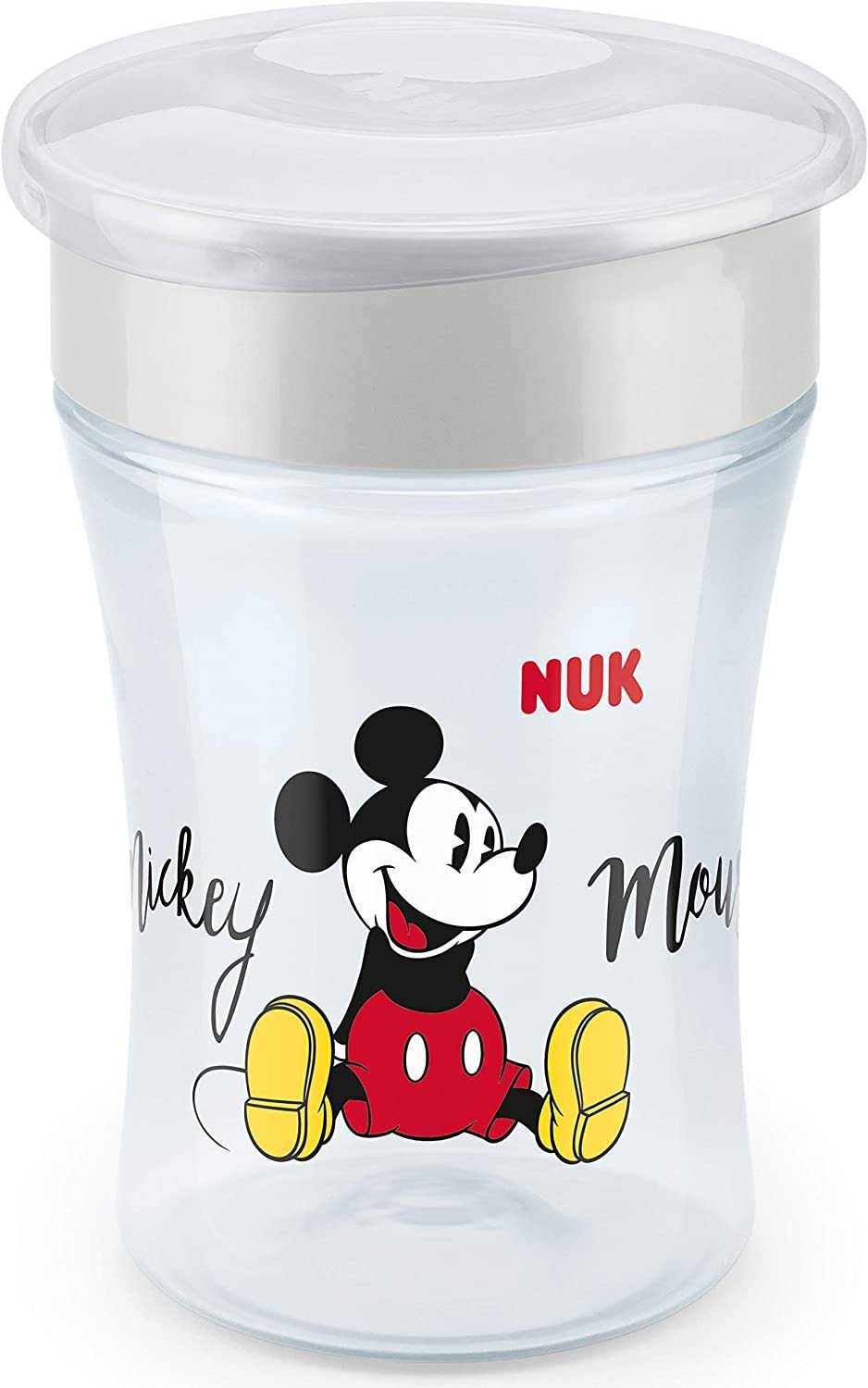 Nuk Magic Cup Disney Sippy Cup, 8+ Months, 360 Degree Anti-Spill Rim, BPA-Free, 230 mL, Mickey Mouse, with Lid