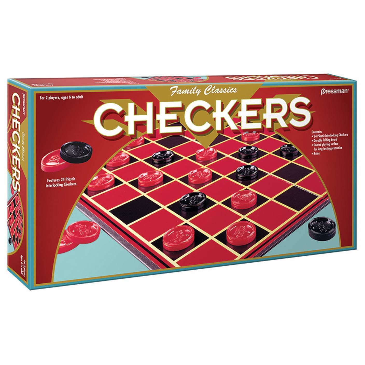 Pressman Toy Deluxe Edition Checkers Board Games