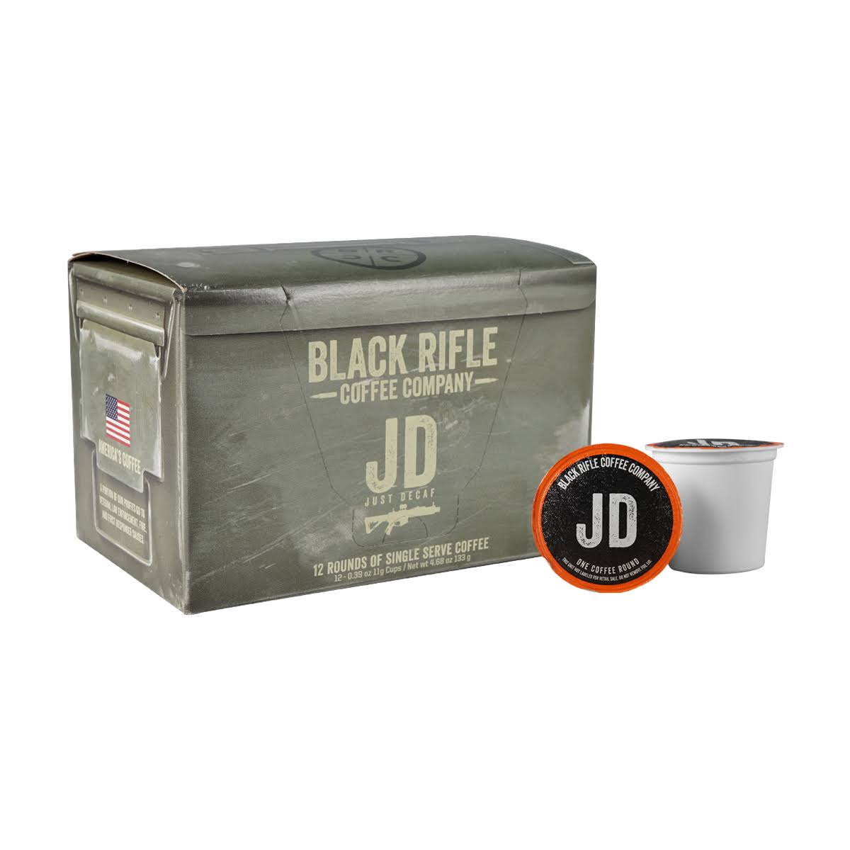 Black Rifle Coffee - Just Decaf Rounds (12 Count)