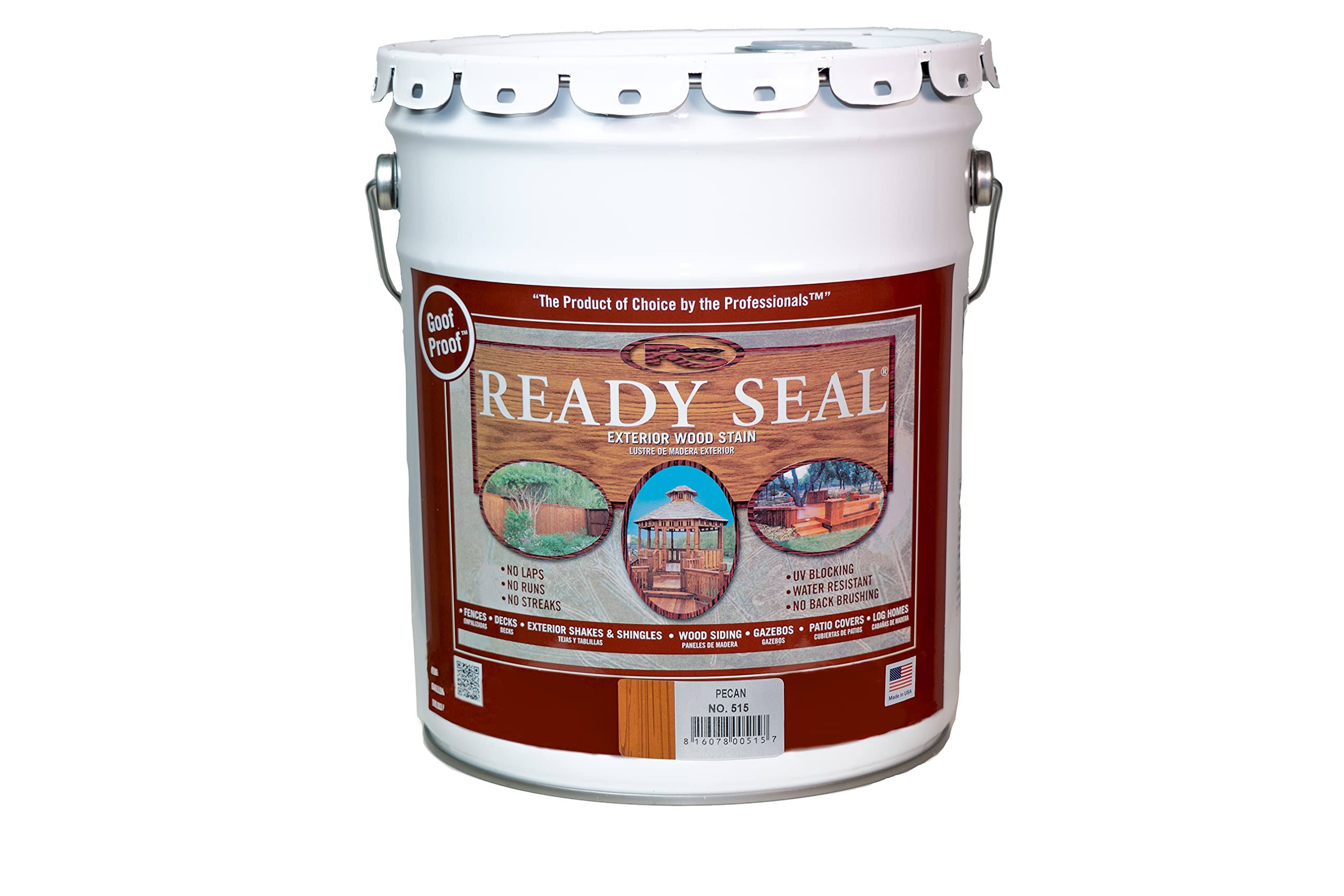 Ready Seal Pecan Exterior Stain - Semi Transparent, Pecan, 5gal