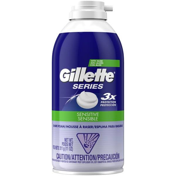 Gillette 3x Protection Shave Foam, Sensitive