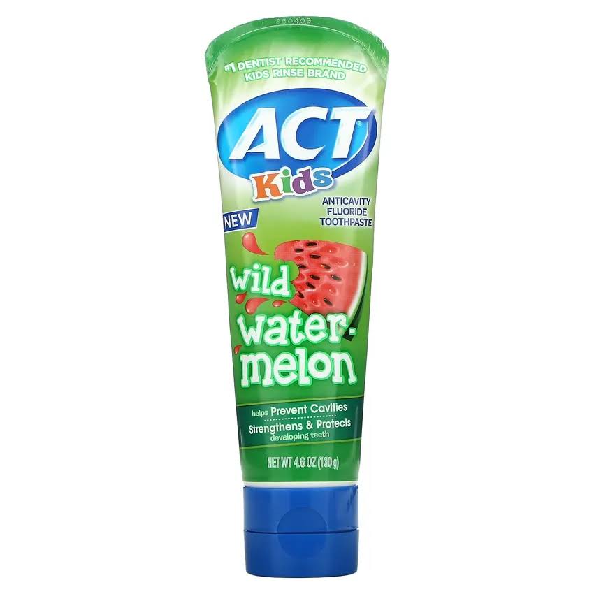 Act, Kids, Anticavity Fluoride Toothpaste, Wild Watermelon, 130g