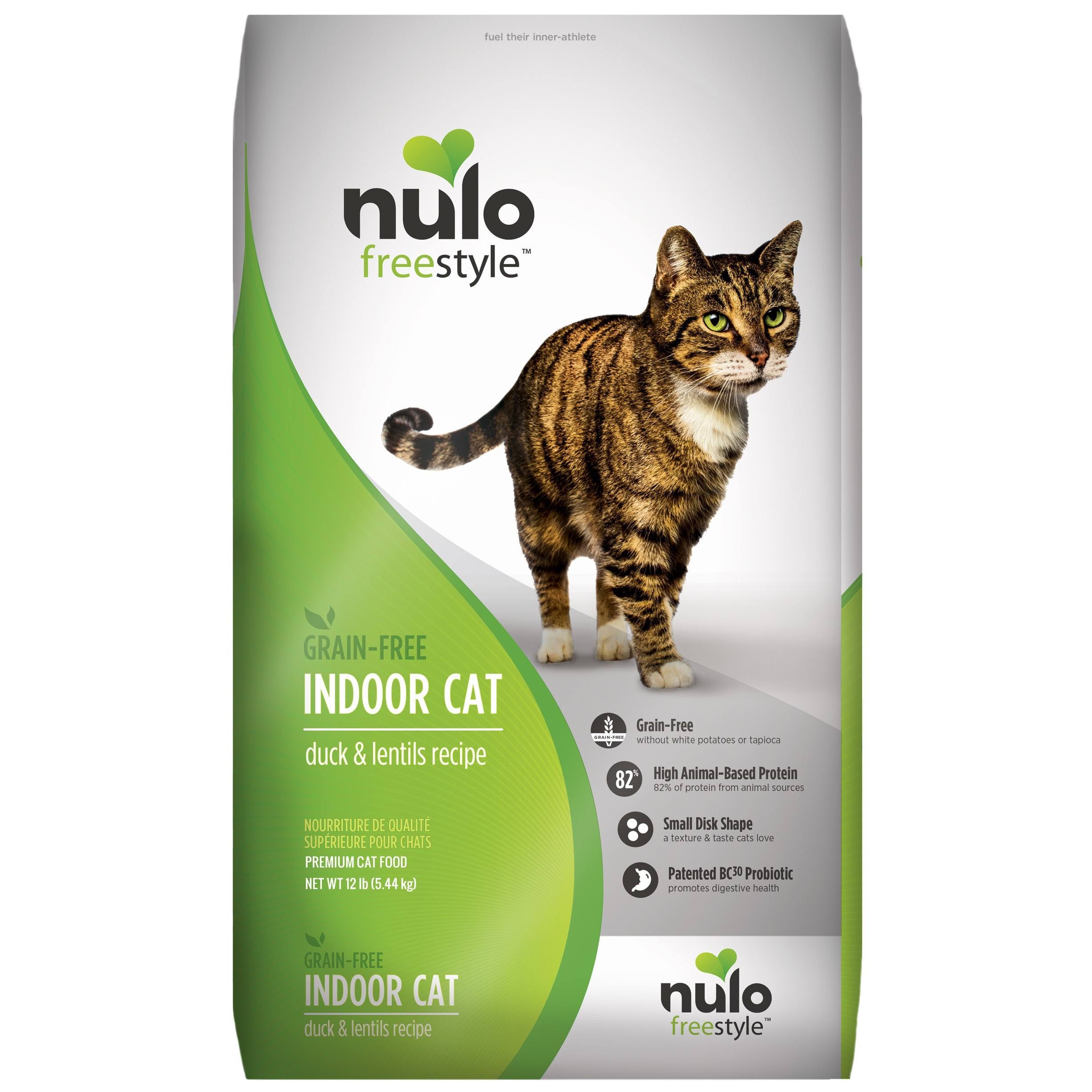 Nulo FreeStyle Grain Free Duck and Lentils Indoor Adult Dry Cat Food - 12lb