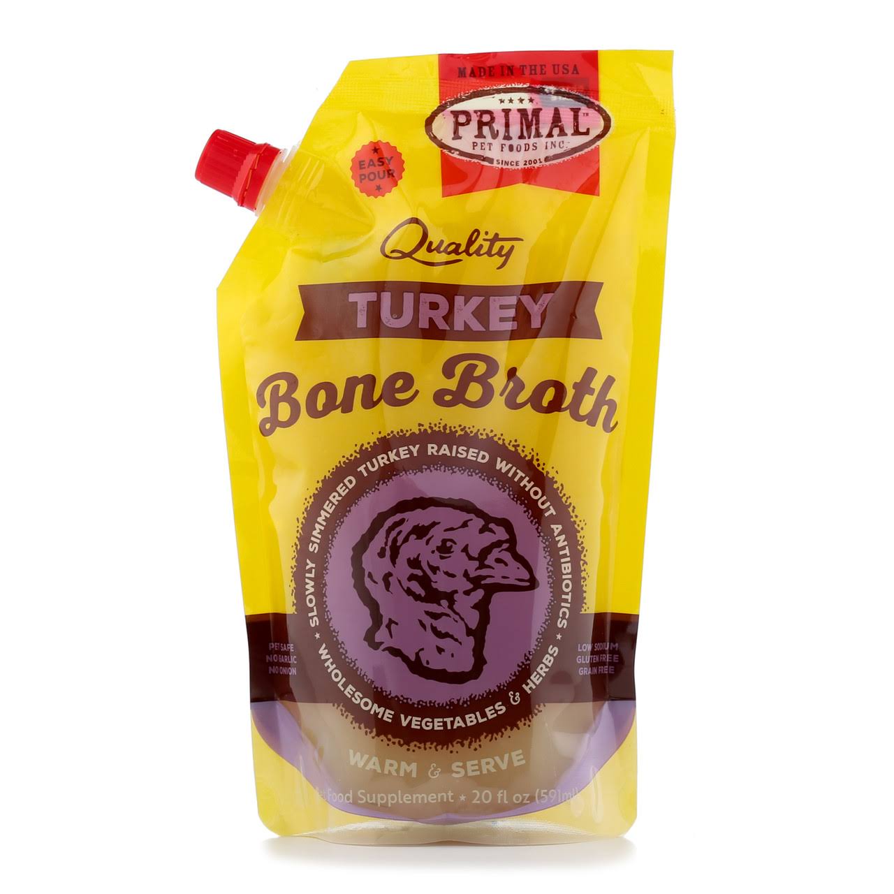 Primal Frozen Turkey Bone Broth 20 oz