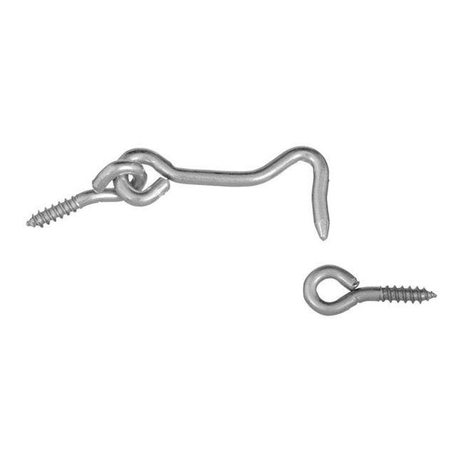 National Manufacturing Sales 5706411 2 in. Steel Hook & Eyes, Zinc Plated - Pack of 2