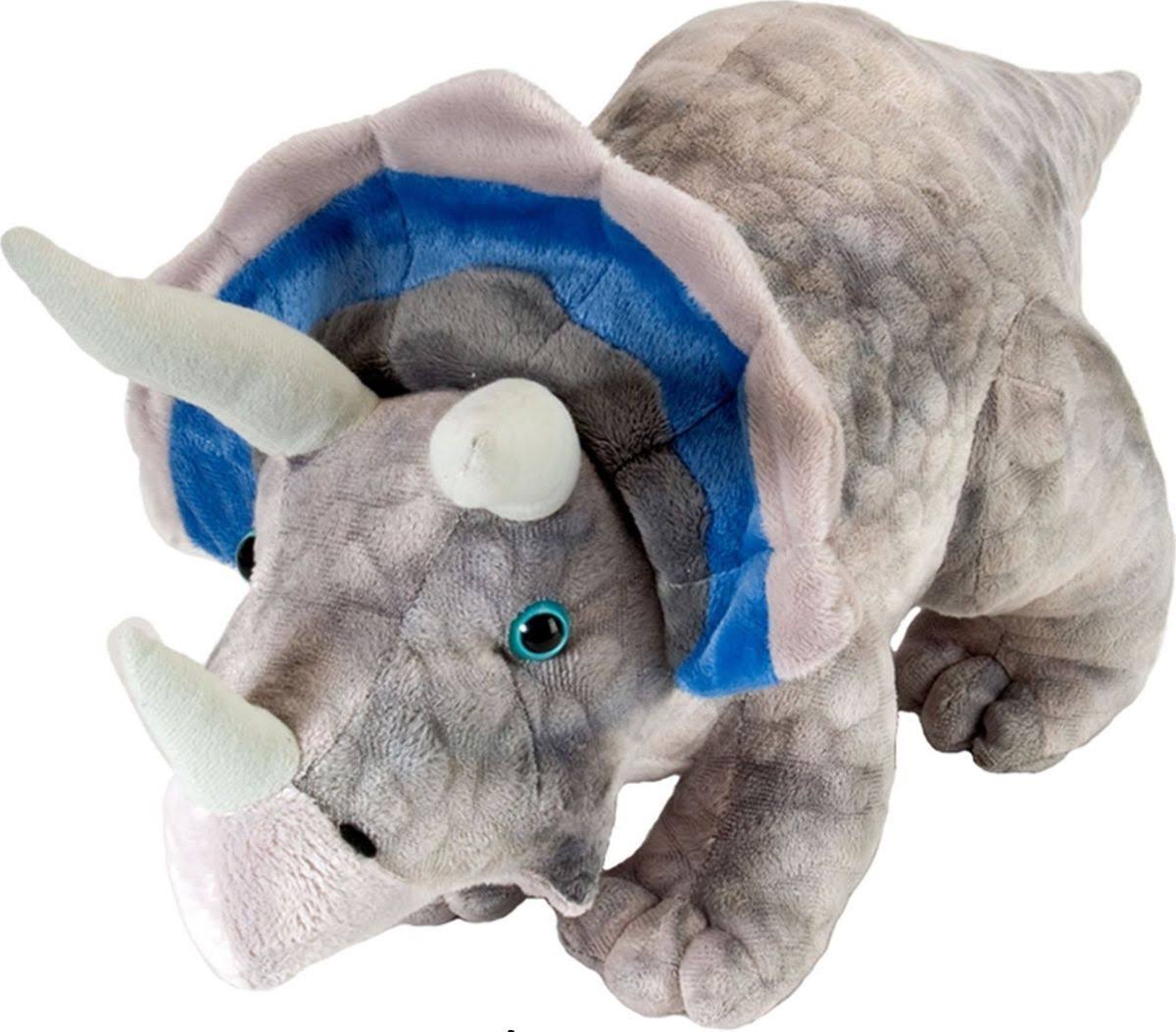 Wild Republic Dinosauria Mini Triceratops Plush Toy - 10"