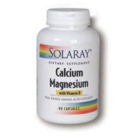 Solaray Calcium Magnesium with Vitamin D - 90 Capsules