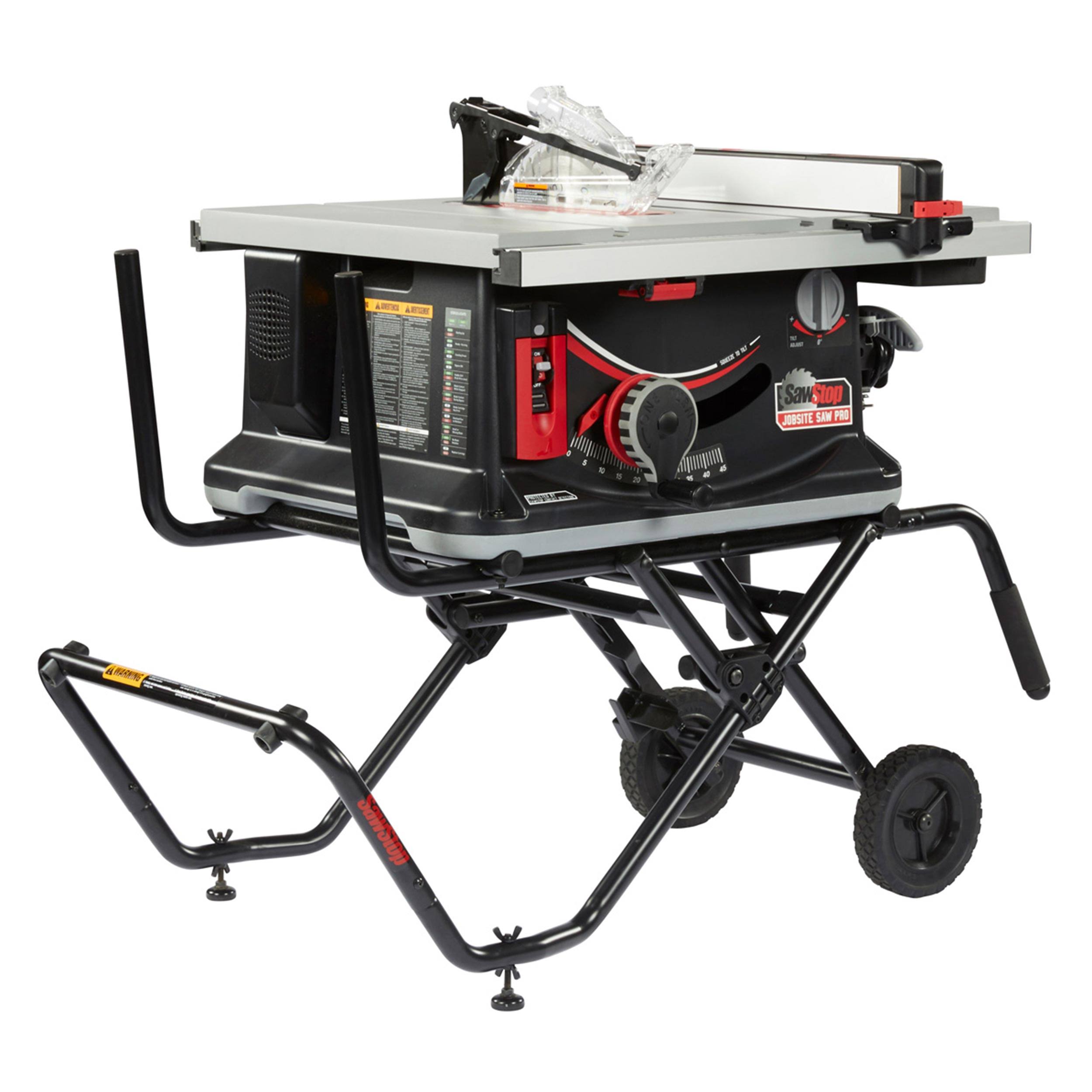SawStop JSS-120A60 120V, 15A,60Hz Jobsite Saw Pro with Mobile Cart Assembly
