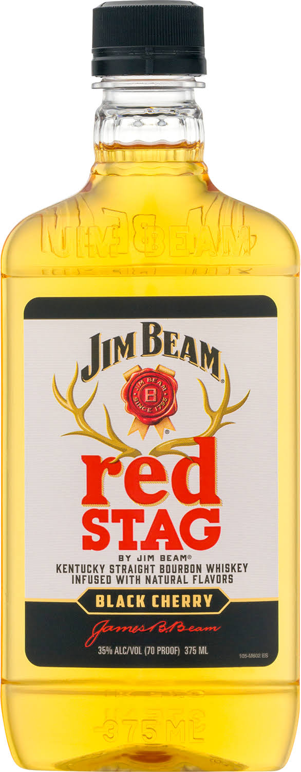 Jim Beam Bourbon Red Stag, Black Cherry - 375 ml bottle