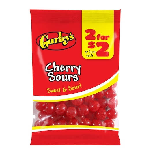 2 for Sweet and Sour Cherry Sours Candy, 4.25 Each -- 12 per Case