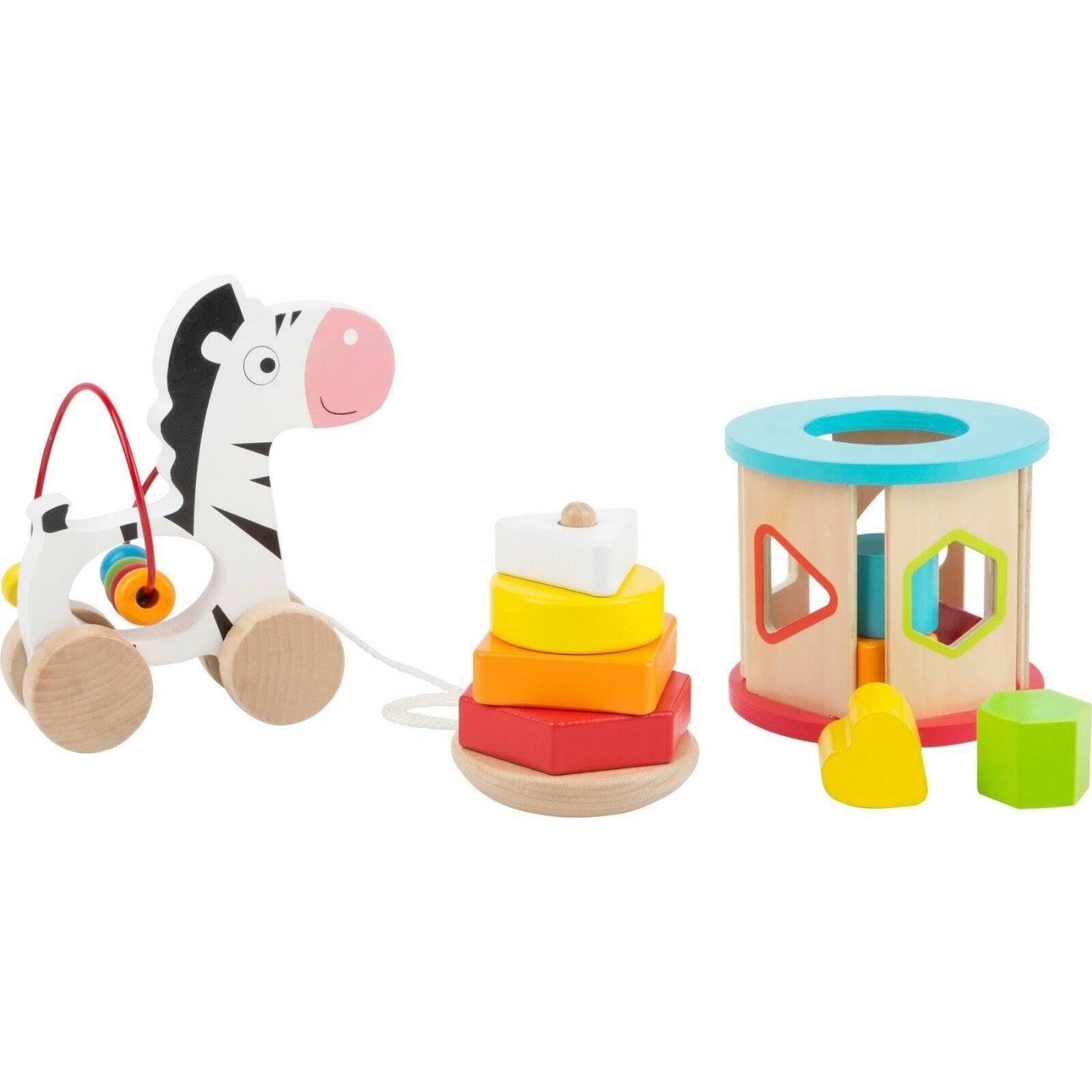 Small Foot Wooden Zebra Toy Play Set - 17cm