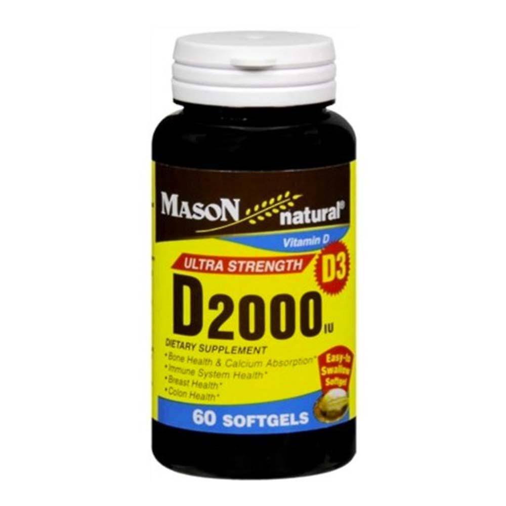 Mason Natural Ultra Strength Vitamin D Softgels - 2000iu, x60