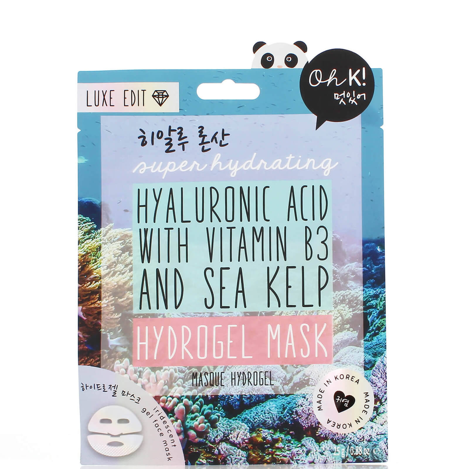 Oh K Hyaluronic with Vitamin B3 and Sea Kelp Hydrogel Face Mask - 0.88oz