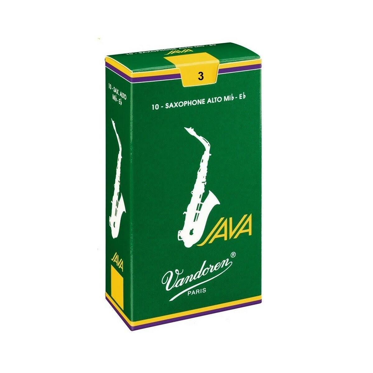 Vandoren Alto Sax Java Reeds - Strength 3, Box of 10