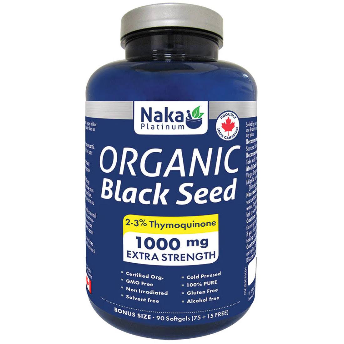 Platinum Organic Black Seed 1000mg Extra Strength - 90 Softgels